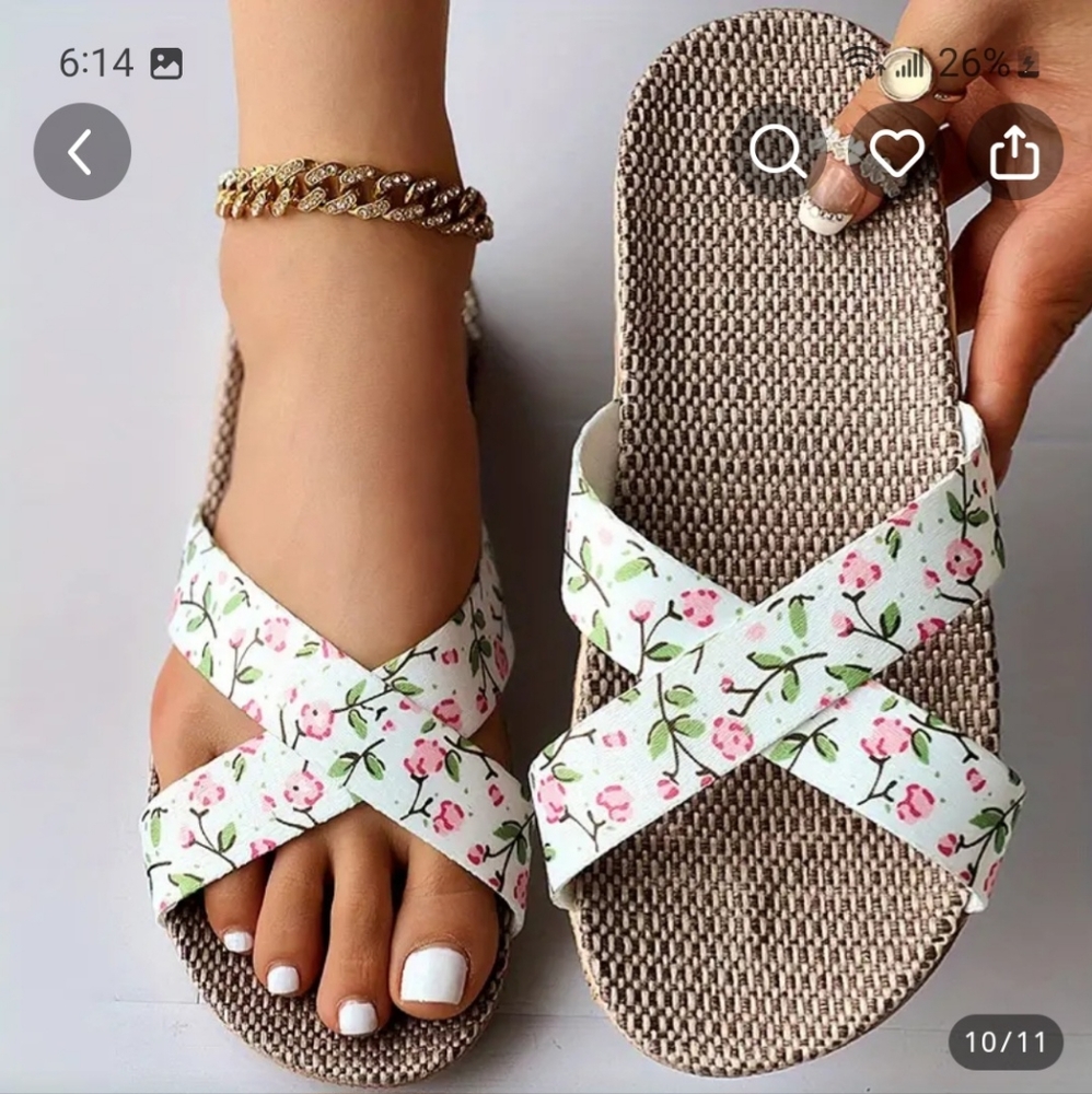 Pink Flowers sandals